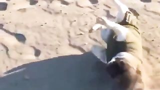 falling dog