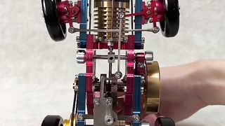 Awesome engine drive the tractor.