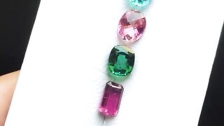 Tourmaline faceted Stones