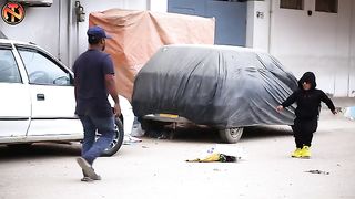 Flying Trash Prank.