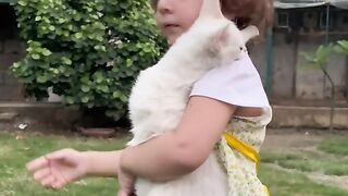 Cute baby and cat ????????