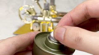 Double cylinder Stirling engine