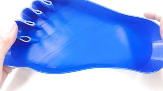Satisfying Video l How to make Mixing Nail Foot from BathTub & Rainbow Slime Bottle Cutting ASMR