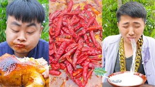Spicy Foods Mukbang _ Spicy Food Challenge! - TikTok Funny Videos by Songsong and Ermao.