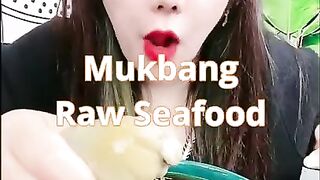 Eating Mukbang seafood