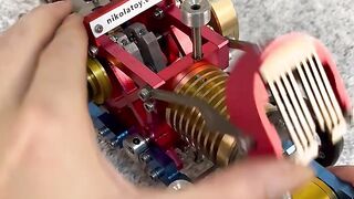 Fire absorbing Stirling tractor.