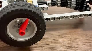 LEGO Technic 7 Speed Gearbox Transmission .. Gear Ratio Demo.