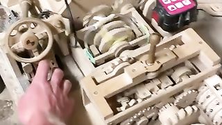 Working Car Model Made Of Wood #Shorts