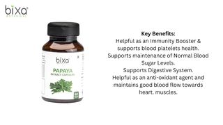 PAPAYA LEAVES EXTRACT 60 VEG CAPSULES (450MG)