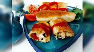 Easy and quick Chicken Wrap with a delicious Sauce