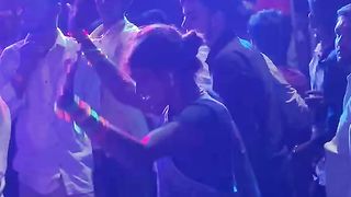 Drunk lady dance