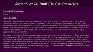 Surah Az-Zukhuruf (The Gold Adornments)_ Arabic and English translation