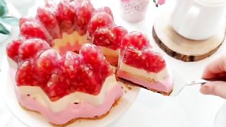Pomegranate Cheese cake quick and easy