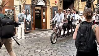 Biggest cycle and playing volin