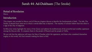 Surah Ad-Dukhan (The Smoke)_ Arabic and English translation.