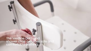 Amazon.com- Medline Shower Chair Seat with Padded Armrests and Back Heavy Duty Shower Chair for Bathtub