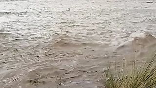 River in village