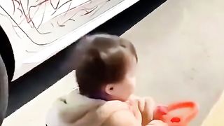 Cute baby funny video.