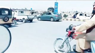 Pakistan railway crossing the public road