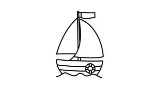 drawing a sea ship