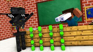 Monster School : BOTTLE FLIP Challenge - Minecraft Animation 2
