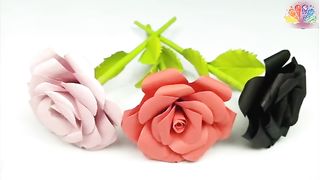 How to Make Easy and Simple Paper Rose__DIY Paper Rose__ paper Flowers__ Paper Craft Idea__ Flowers.