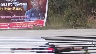 Fastest time to limbo skate under ten bars ⏱️ 1.69 secs by Shrishti Sharma ???????? Shristi is proud to be