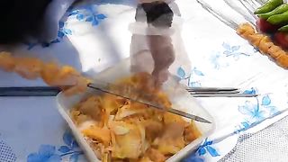 Cooking Grilled Chicken in Nature