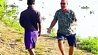 Lion chasing