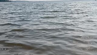 Swimming on Lake Selyava at the end of August
