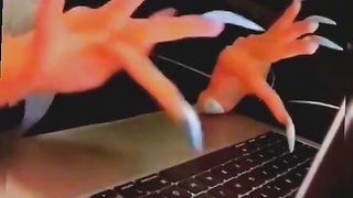 a woman with long nails and ...  _/ Meme