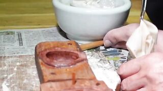 Process Of Making Traditional Japanese Doll