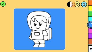 Mewarnai Astronot Wanita