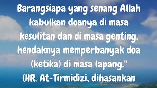 Jangan hanya datang ketika susah