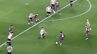 Lionel Messi's crazy dribbling skills at Barcelona