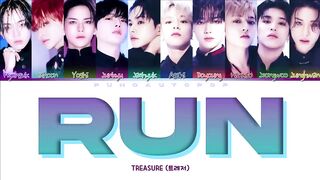 TREASURE 트레저 " RUN " Lyrics (ColorCoded/ENG/HAN/ROM/7|4/)