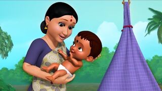சின்னச் சின்னப் பாதங்கள் | Tamil Baby Folk Songs | Infobells