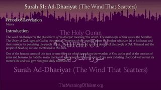 Surah Ad-Dhariyat (The Wind That Scatters)_ Arabic and English translation.