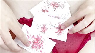 How to Apply a Red Flower Temporary Tattoo