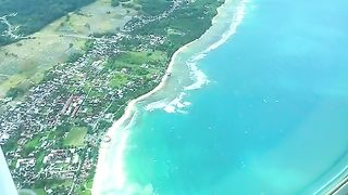 view of the west coast from the plane