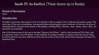 Surah As-Saffat (Those Who Draw Up In Ranks)_ Arabic and English translation.
