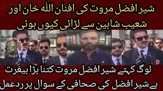 Why did Sher Afzal Marwat have a fight with Afnanullah Khan and Shoaib Shaheen