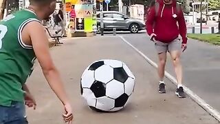 Last Guy ????????‍♂️ BEST Huge Ball Reactions! ⚽️