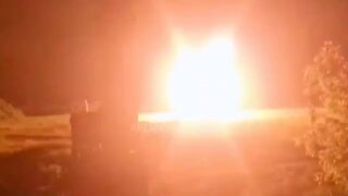 Russian soldiers POV of an assault on Ukrainian positions in a forest belt