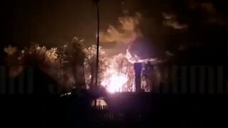 Ukrainian drone that dropped a bomb on Bryansk Russian oil depot