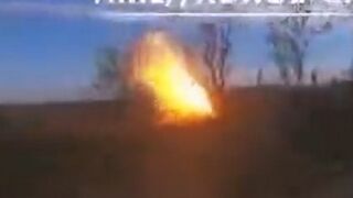 Ukrainian soldiers almost get hit by Russian artillery