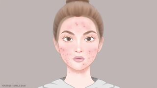메이크업 ASMR _ 여드름 커버 끝판왕 메이크업 _ Covering Acne Makeup Animation _ How to cover acne scars