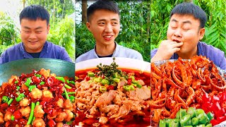 Super Spicy Foods Challenge! Chinese Food Cooking Mukbang - TikTok Funny Video by Songsong and Ermao.