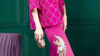 Stylish shortcut trouser designing new style ke sath frock designing