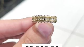 Men's Baguette Band & VS Diamonds Tennis Bracelet Set